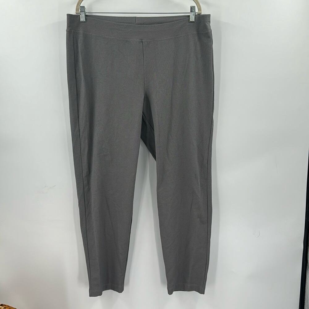 NWT Eileen Fisher Grey Smoke Slim Ankle Pant